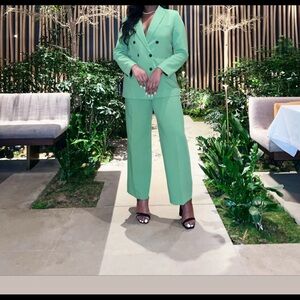 ZARA APPLE GREEN OVERSIZED BLAZER